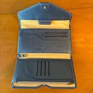 Zoppen multipurpose RFI metallic blue travel wallet